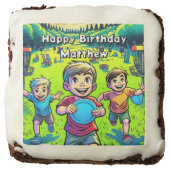 Personalized Disc Golf Boy's Birthday Brownie (Front)