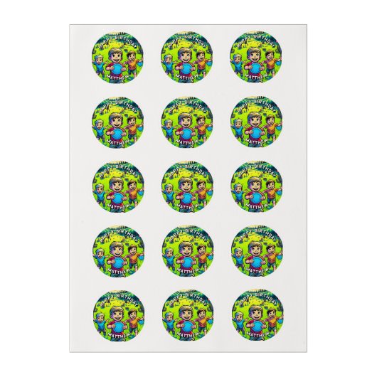 Personalized Disc Golf Boy's Birthday Edible Frosting Rounds (Sheet)