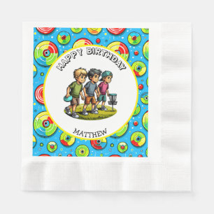 Personalized Disc Golf Boy's Birthday Napkins