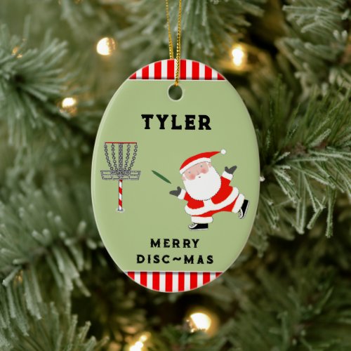 Personalized Disc Golf Collectible Ceramic Ornament