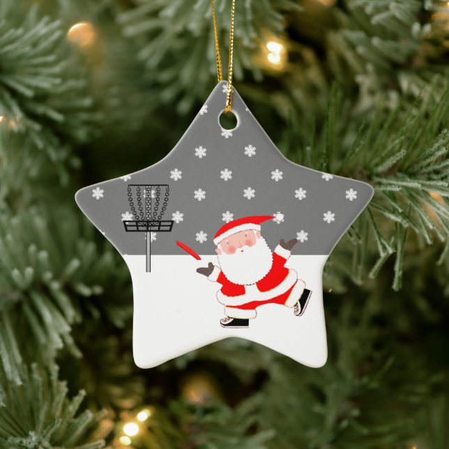 Personalized Disc Golf Collectible Ceramic Ornament (Tree)