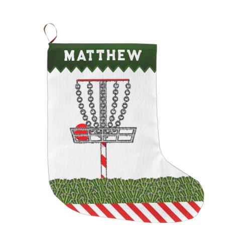 Personalized Disc Golf  Holiday Gift Large Christmas Stocking