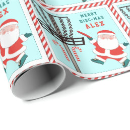 Personalized Disc Golf Holiday Gift Wrapping Paper