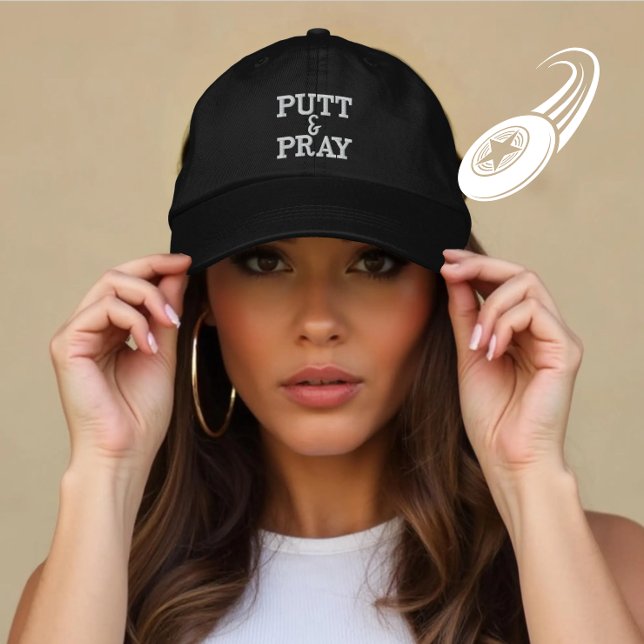 Personalized Disc Golf Putt Pray Gift Embroidered Baseball Cap (Creator Uploaded)