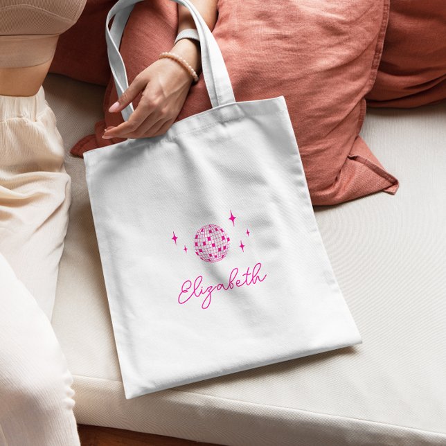 Personalized Disco Ball Bachelorette  Tote Bag (Creator Uploaded)