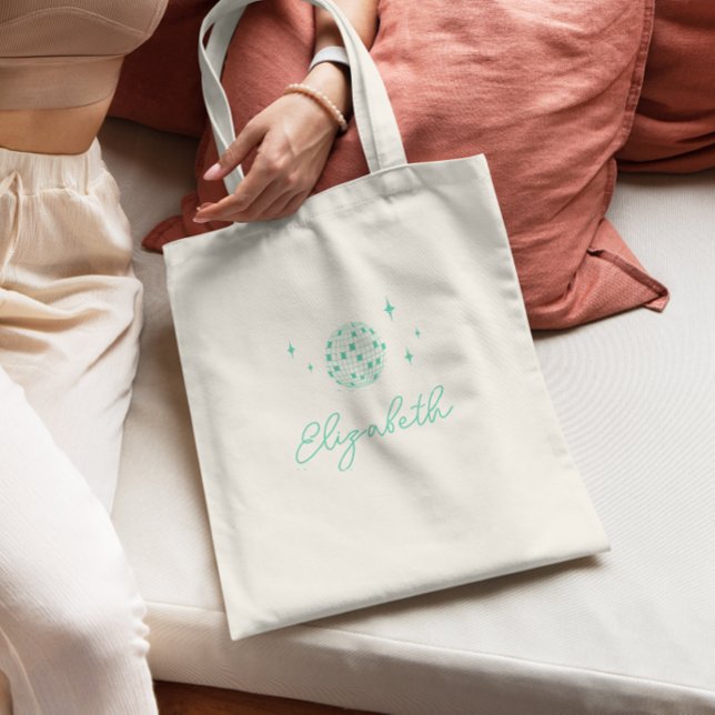 Personalized Disco Ball Bachelorette  Tote Bag (Creator Uploaded)