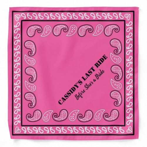 Personalized Disco Cowgirl Bachelorette Party Bandana