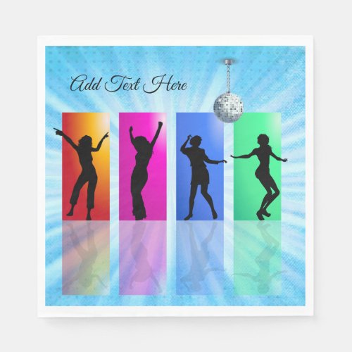 Personalized Disco Party Retro Napkins