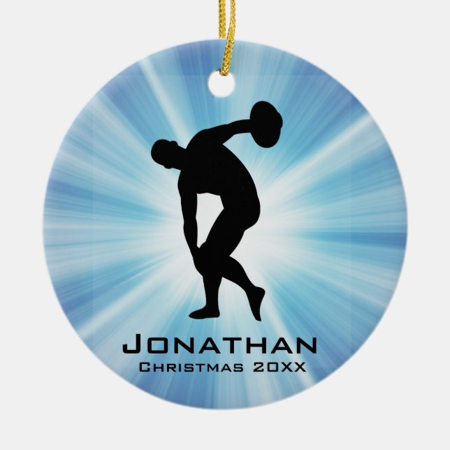 Personalized Discus Thrower Ornament (Front)