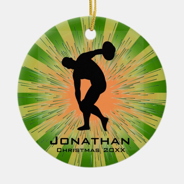 Personalized Discus Thrower Ornament (Front)