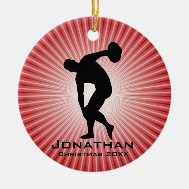 Personalized Discus Thrower Ornament (Front)