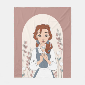 Personalized Disney | Belle in the Garden Fleece Blanket