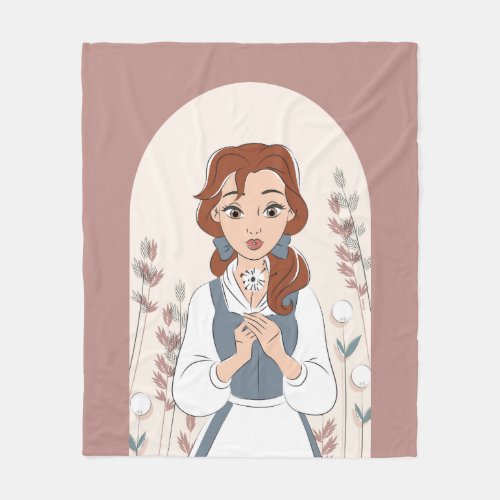 Personalized Disney  Belle in the Garden Fleece Blanket
