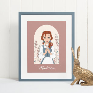 Personalized Disney   Belle in the Garden Poster