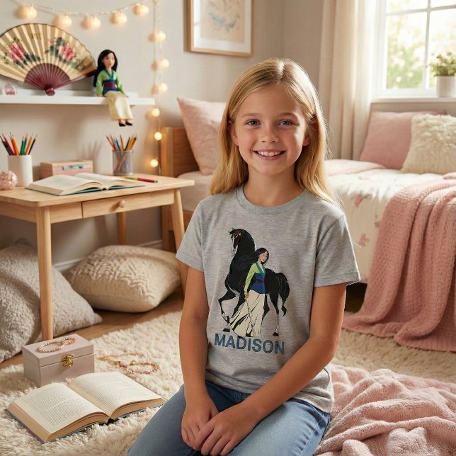 Personalized Disney Mulan & Khan Warrior Princess Tri-Blend Shirt (Creator Uploaded)