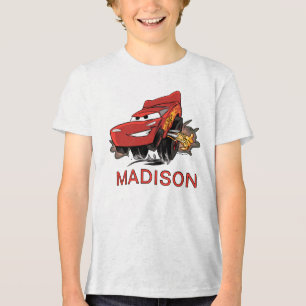 Personalized Disney Pixar Cars Lightning McQueen Tri-Blend Shirt