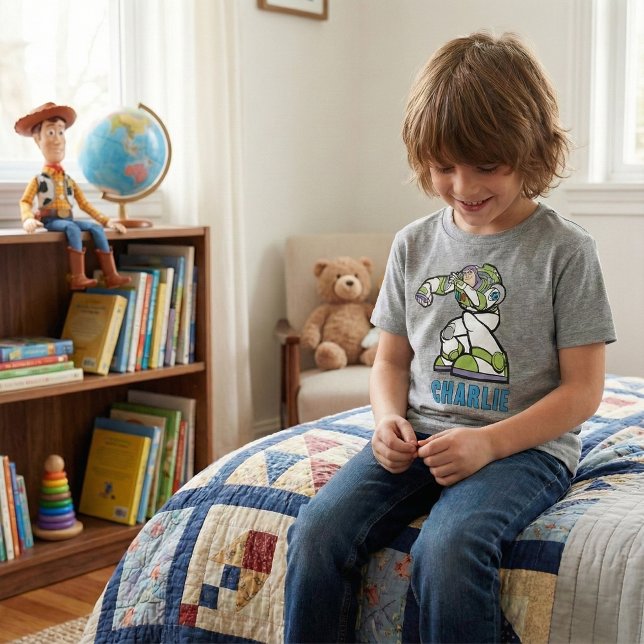 Personalized Disney Pixar Toy Story Buzz Lightyear Tri-Blend Shirt (Creator Uploaded)