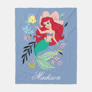 Personalized Disney Princess | Ariel & the Ocean Fleece Blanket