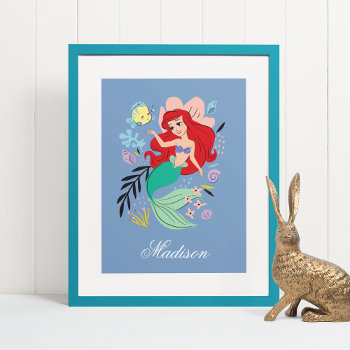 Personalized Disney Princess | Ariel & The Ocean Poster by DisneyPrincess at Zazzle