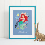 Personalized Disney Princess | Ariel &amp; The Ocean Poster at Zazzle