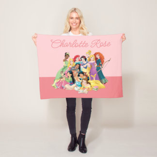 Personalized Disney Princess Friends Fleece Blanket