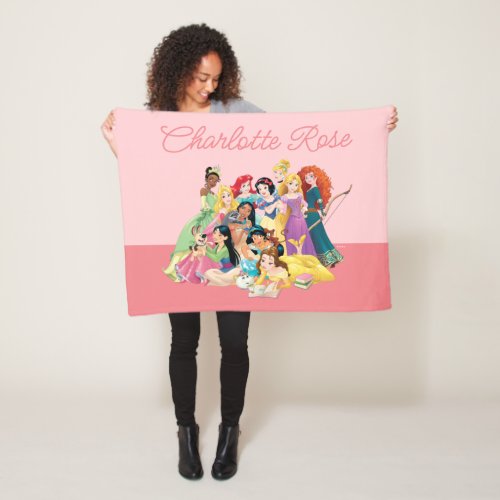 Personalized Disney Princess Friends Fleece Blanket