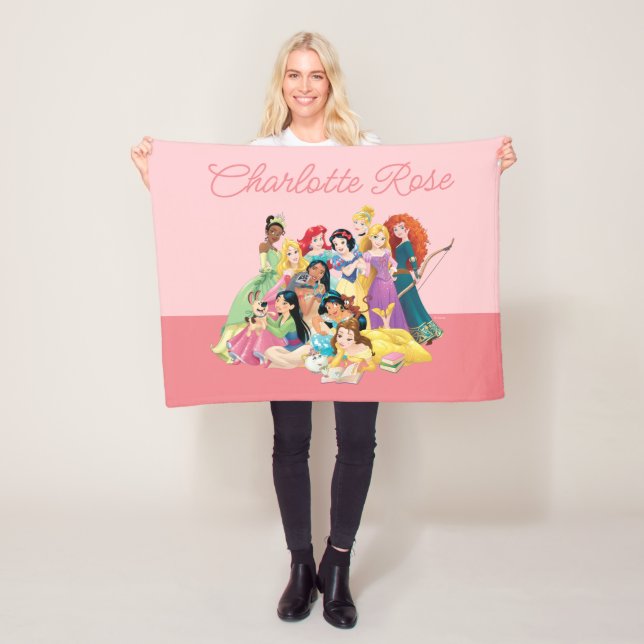 Personalized Disney Princess Friends Fleece Blanket (In Situ)
