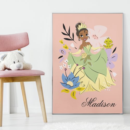 Personalized Disney Princess  Tiana in the Garden Poster