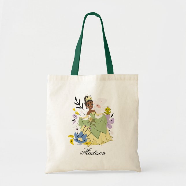 Personalized Disney Princess | Tiana in the Garden Tote Bag (Front)