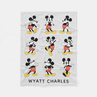 Personalized Disney's Mickey Mouse Emotions Fleece Blanket