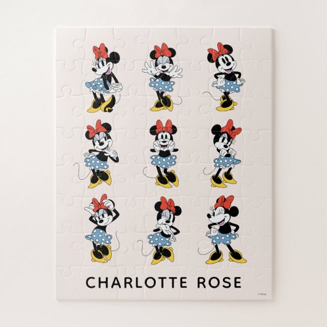 Personalized Disney's Minnie Mouse Emotions Jigsaw Puzzle (Vertical)