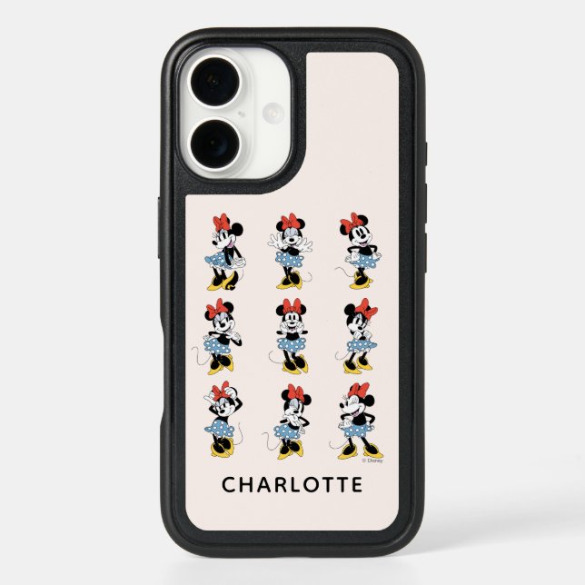 Personalized Disney's Minnie Mouse Emotions Otterbox iPhone Case (Back)