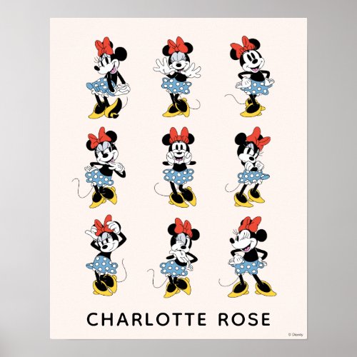 Personalized Disneys Minnie Mouse Emotions Poster