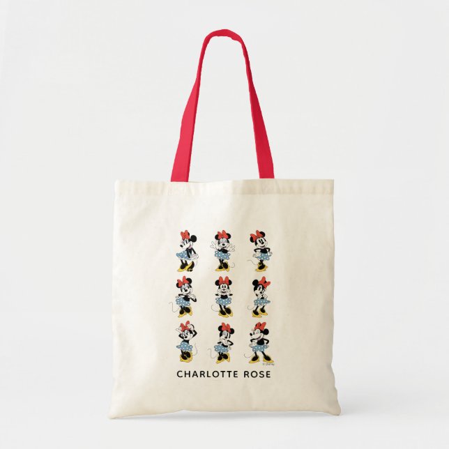 Personalized Disney's Minnie Mouse Emotions Tote Bag (Front)