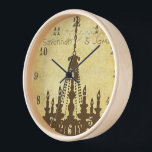 Personalized Distressed Musical Note Chandelier Wall Clock<br><div class="desc">Personalized Baroque Musical Note Chandelier Clock Custom Wall Clock - Your Name - or change to read whatever you like. To change color click customize then edit. Use the last tool on the drop down - the little color box - click it to choose from the colors shown or enter...</div>