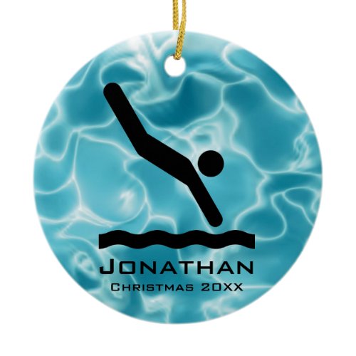 Personalized Diving Ornament