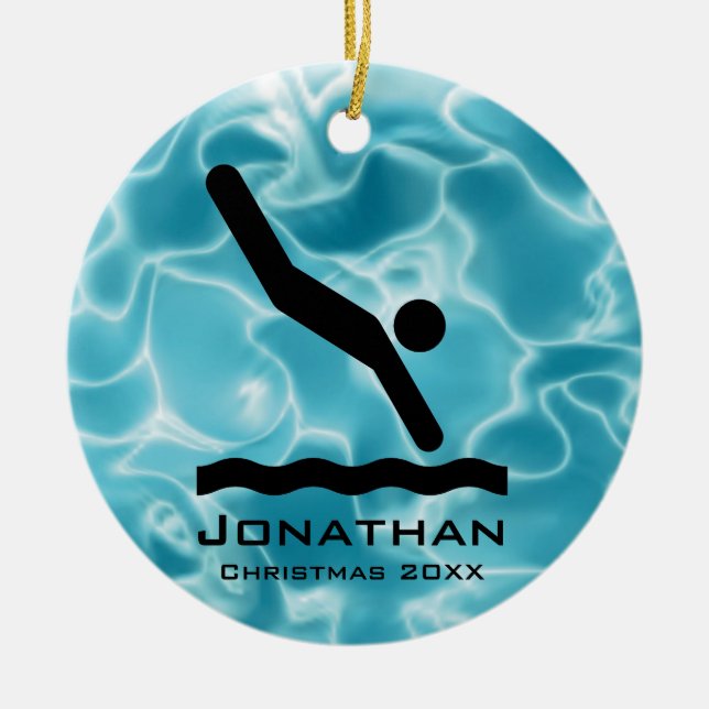 Personalized Diving Ornament (Front)