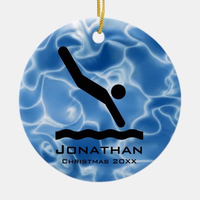 Personalized Diving Ornament (Front)