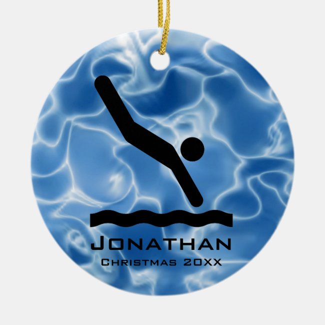 Personalized Diving Ornament