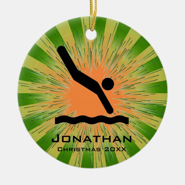 Personalized Diving Ornament (Front)