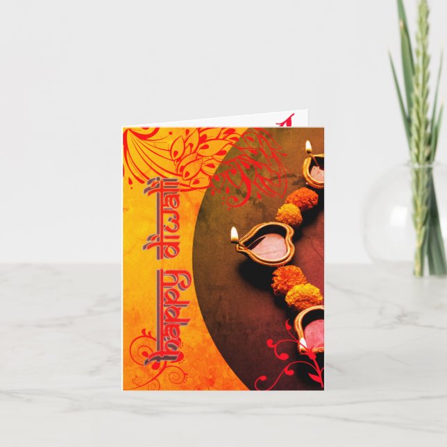 personalized Diwali greeting Marathi Card (Front)