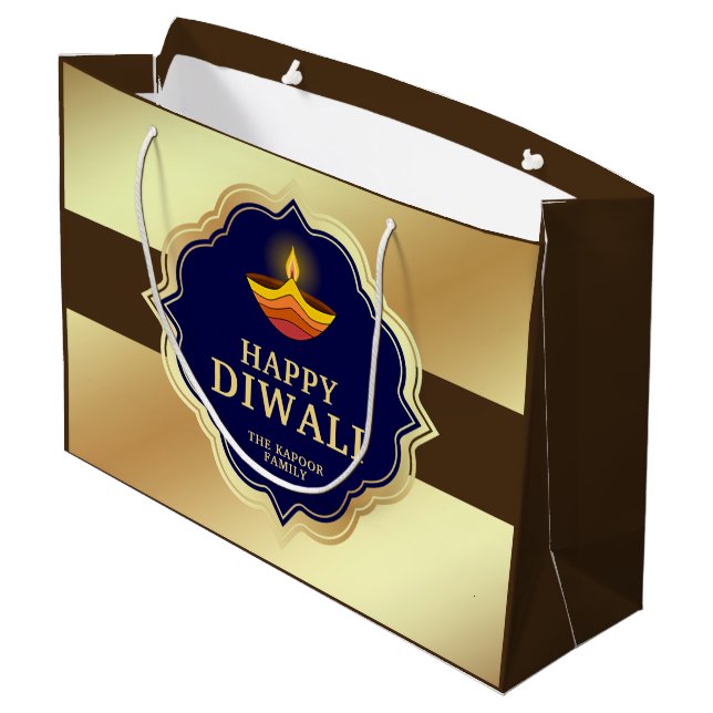 Personalized Diwali Large Gift Bag (Back Angled)