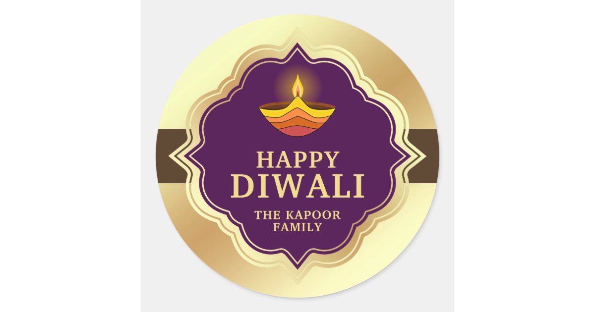 Personalized Diwali Sticker Zazzle