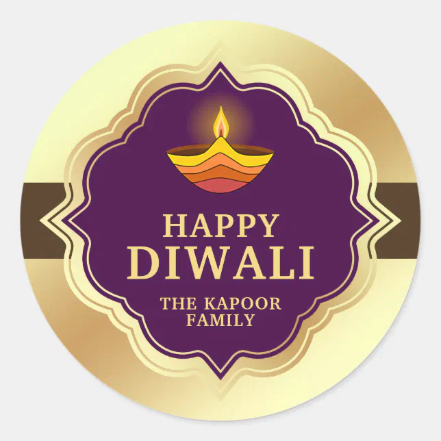 Personalized Diwali Sticker | Zazzle