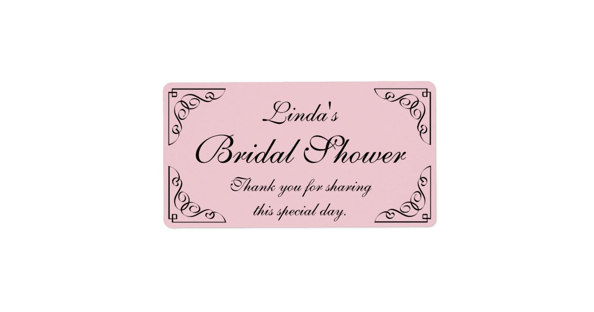 Personalized DIY bridal shower water bottle labels | Zazzle.com