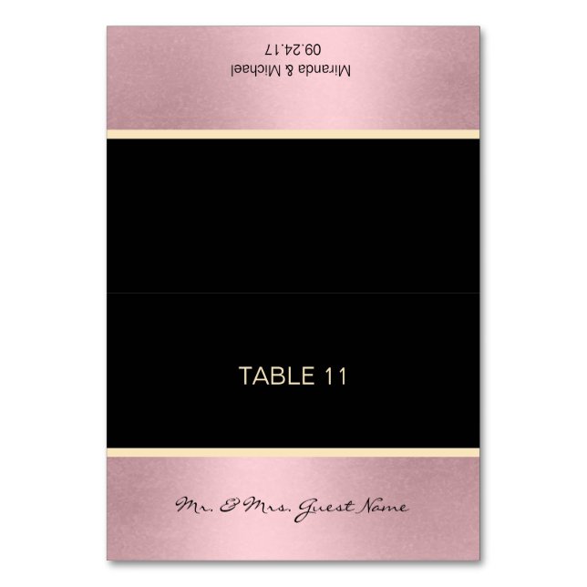 Personalized DIY Wedding Name Table Place Cards (Front)