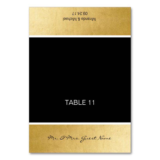 Personalized DIY Wedding Name Table Place Cards (Front)