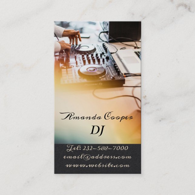 Personalized DJ Business Card (Front)