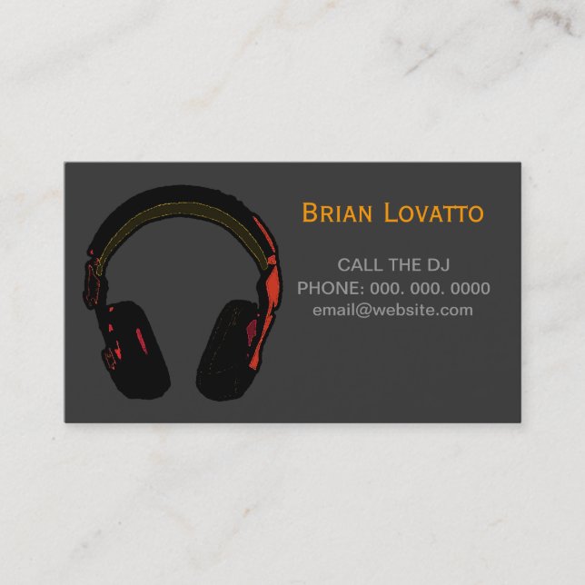 personalized dj electronic music business card (Front)