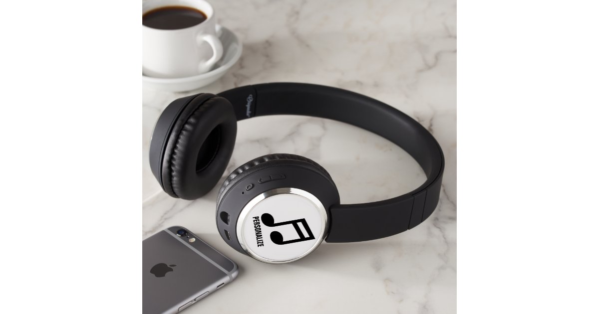 Personalized DJ headphones with custom logo Zazzle